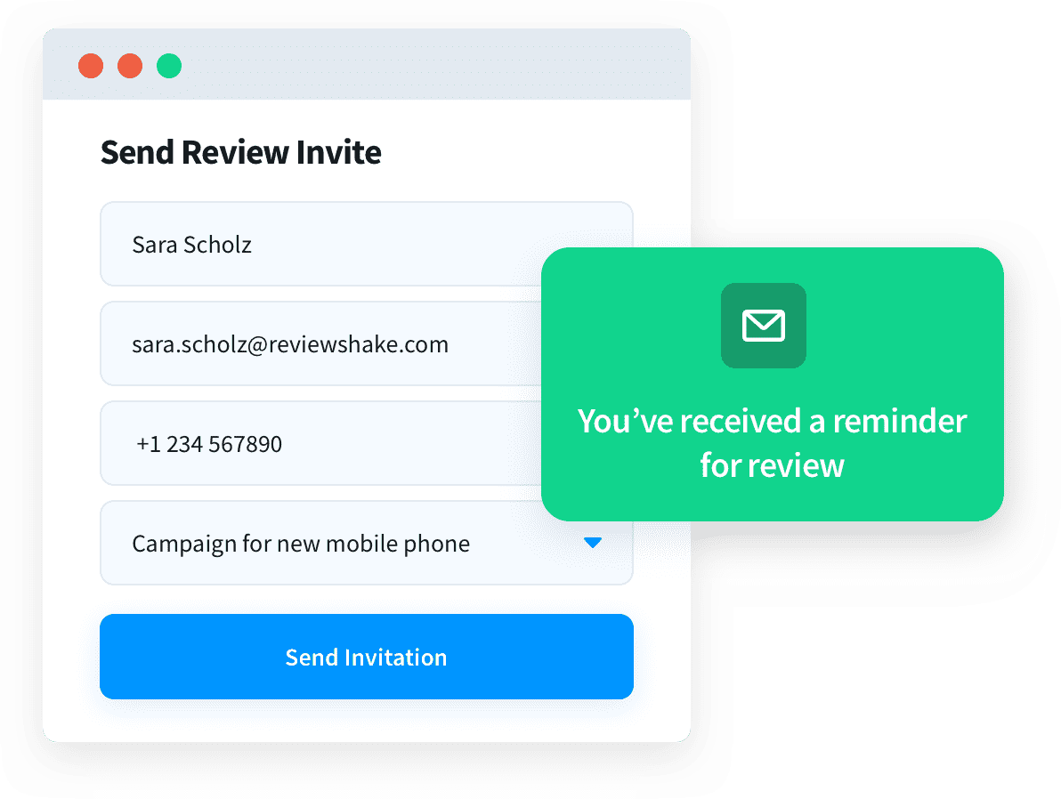 Review invite