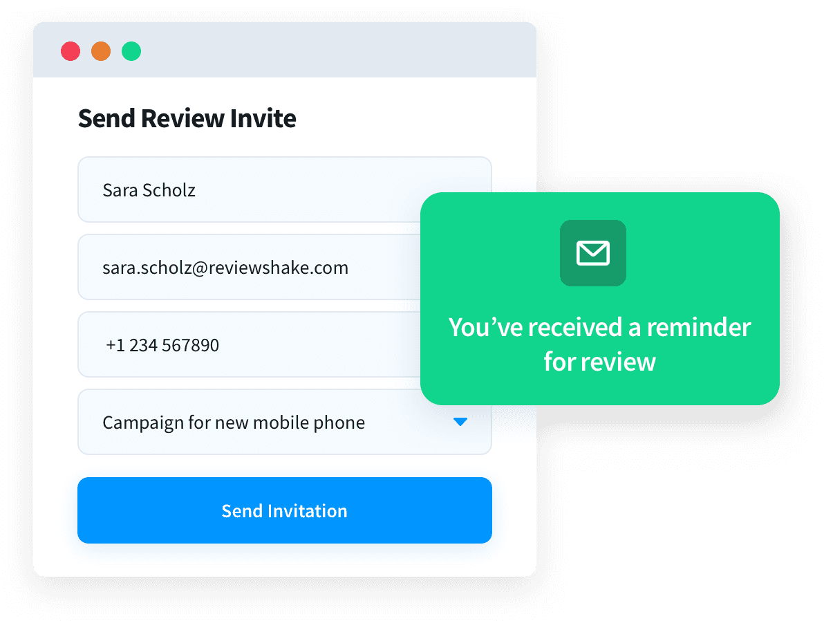Review invite